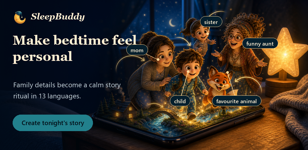 SleepBuddy: Bedtime Stories feature graphic