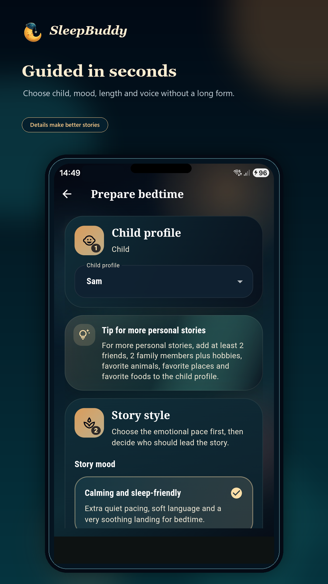 SleepBuddy composer screenshot