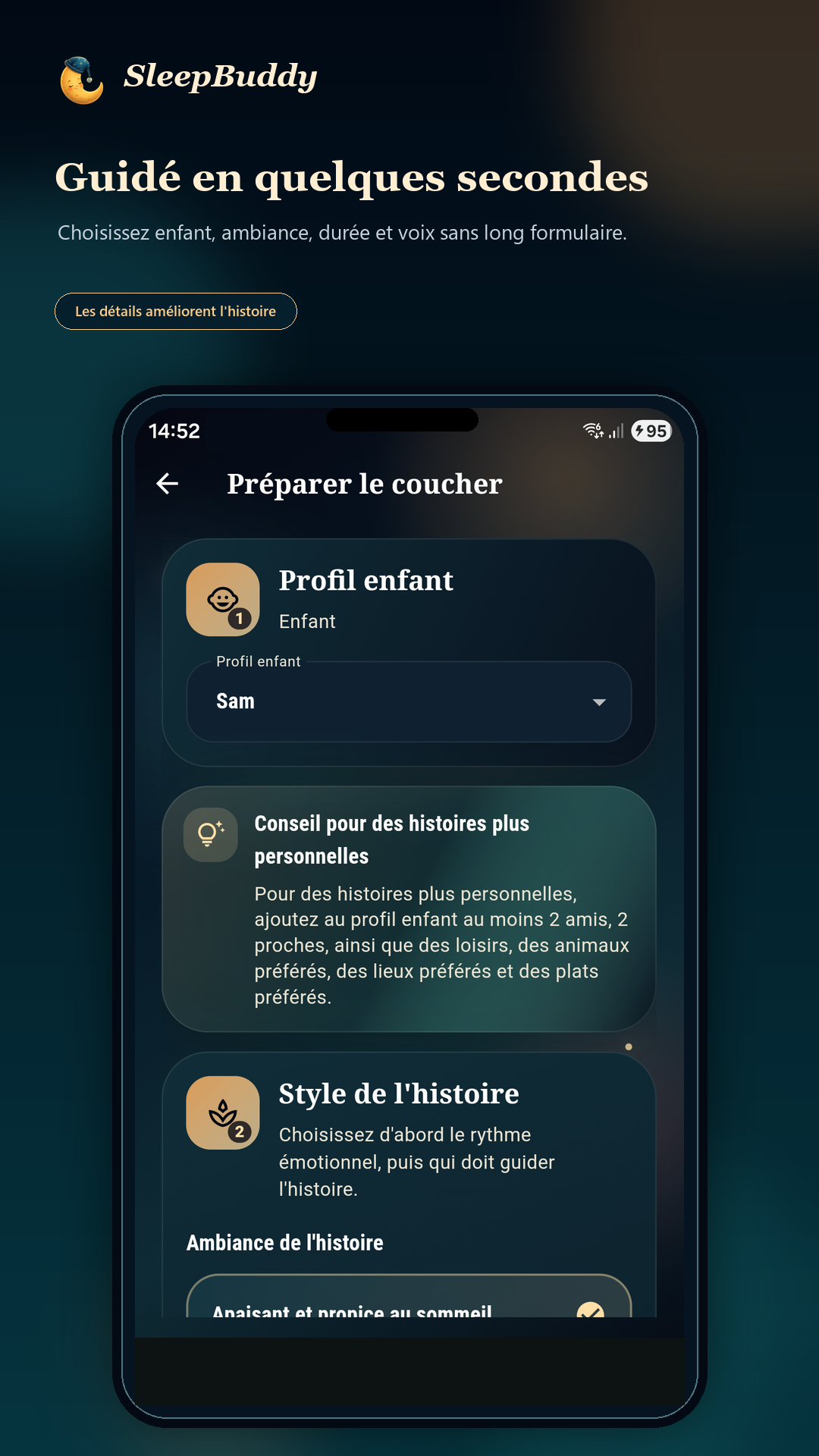 SleepBuddy composer screenshot