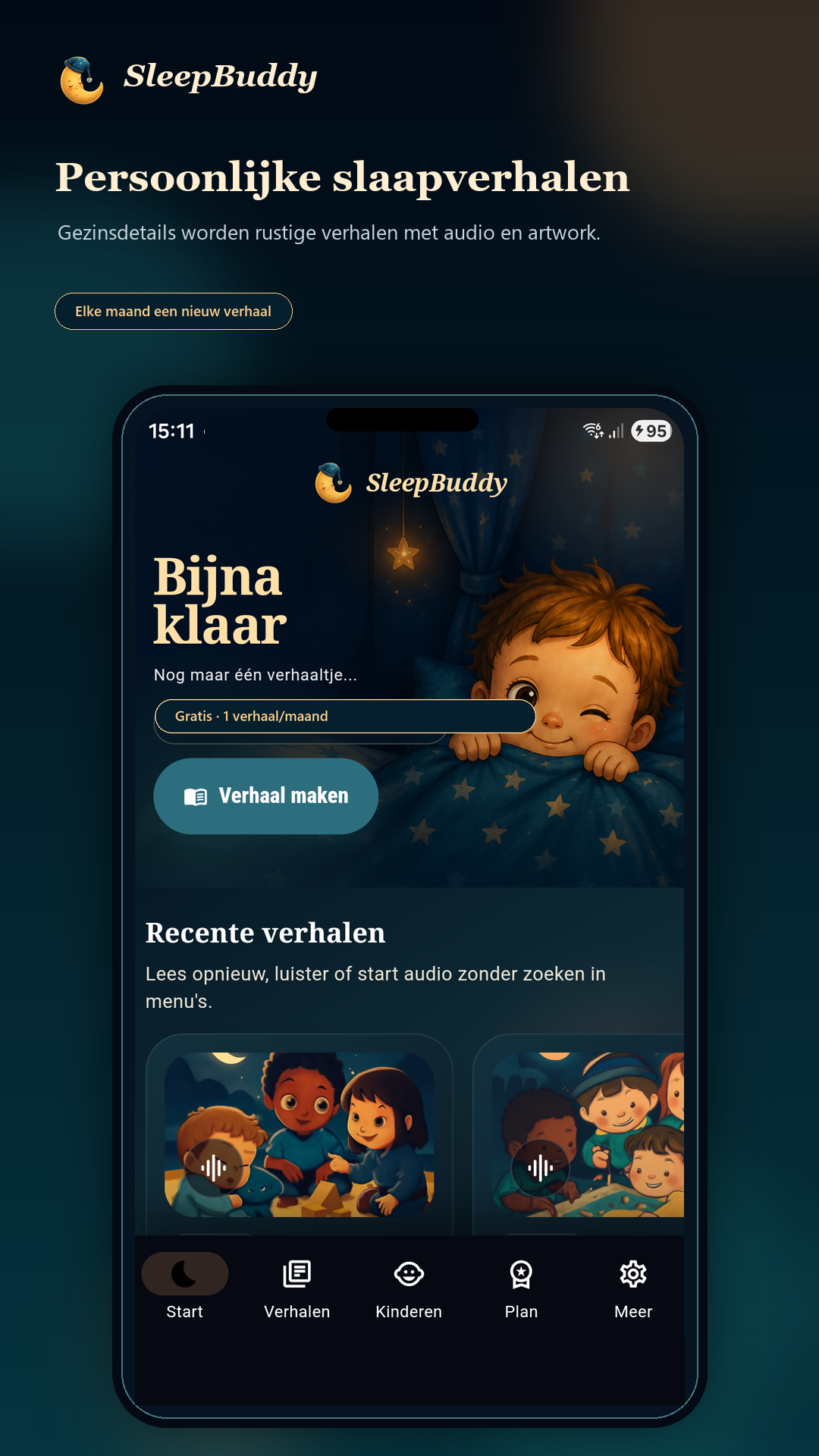 SleepBuddy app dashboard