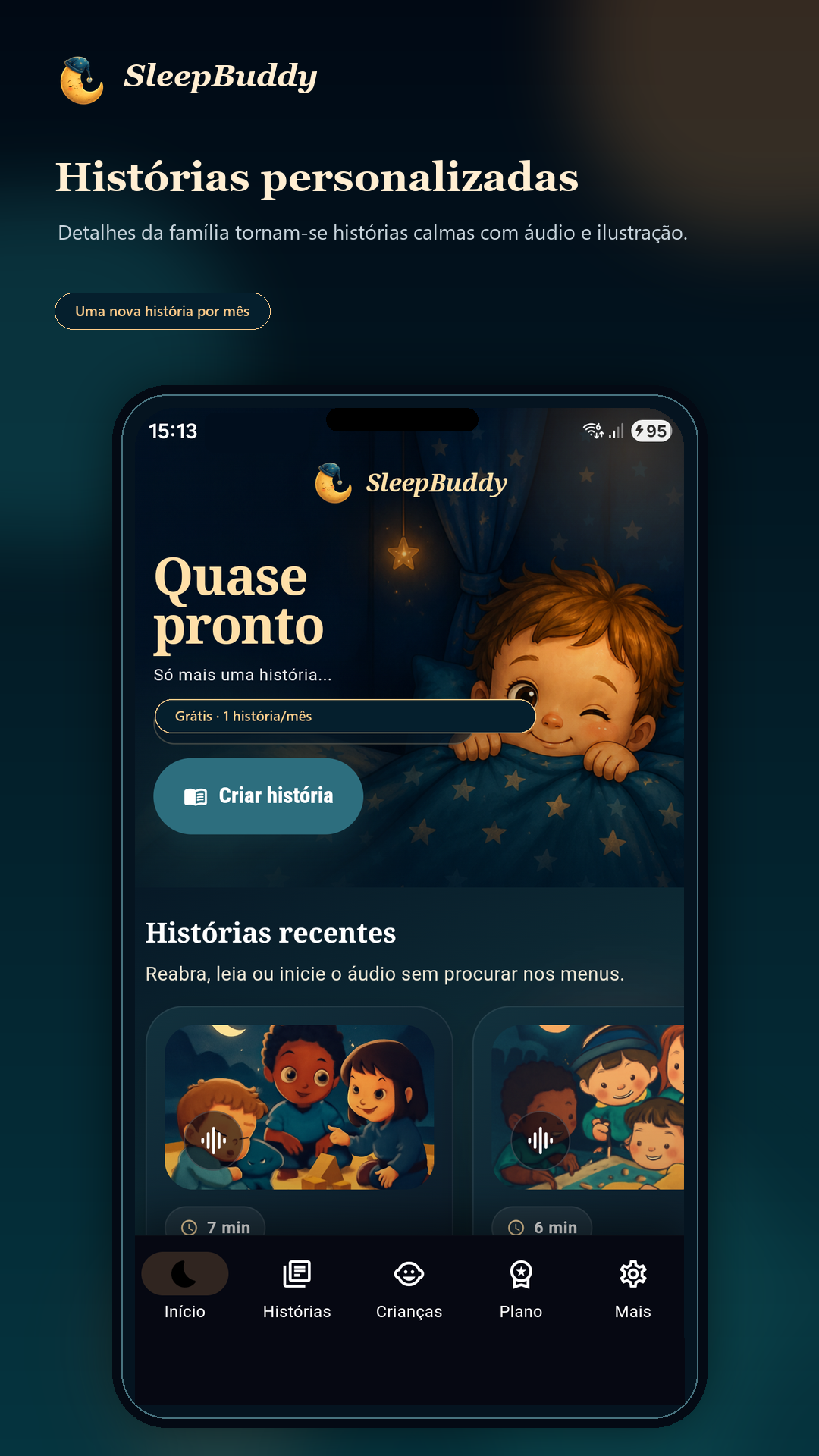 SleepBuddy app dashboard