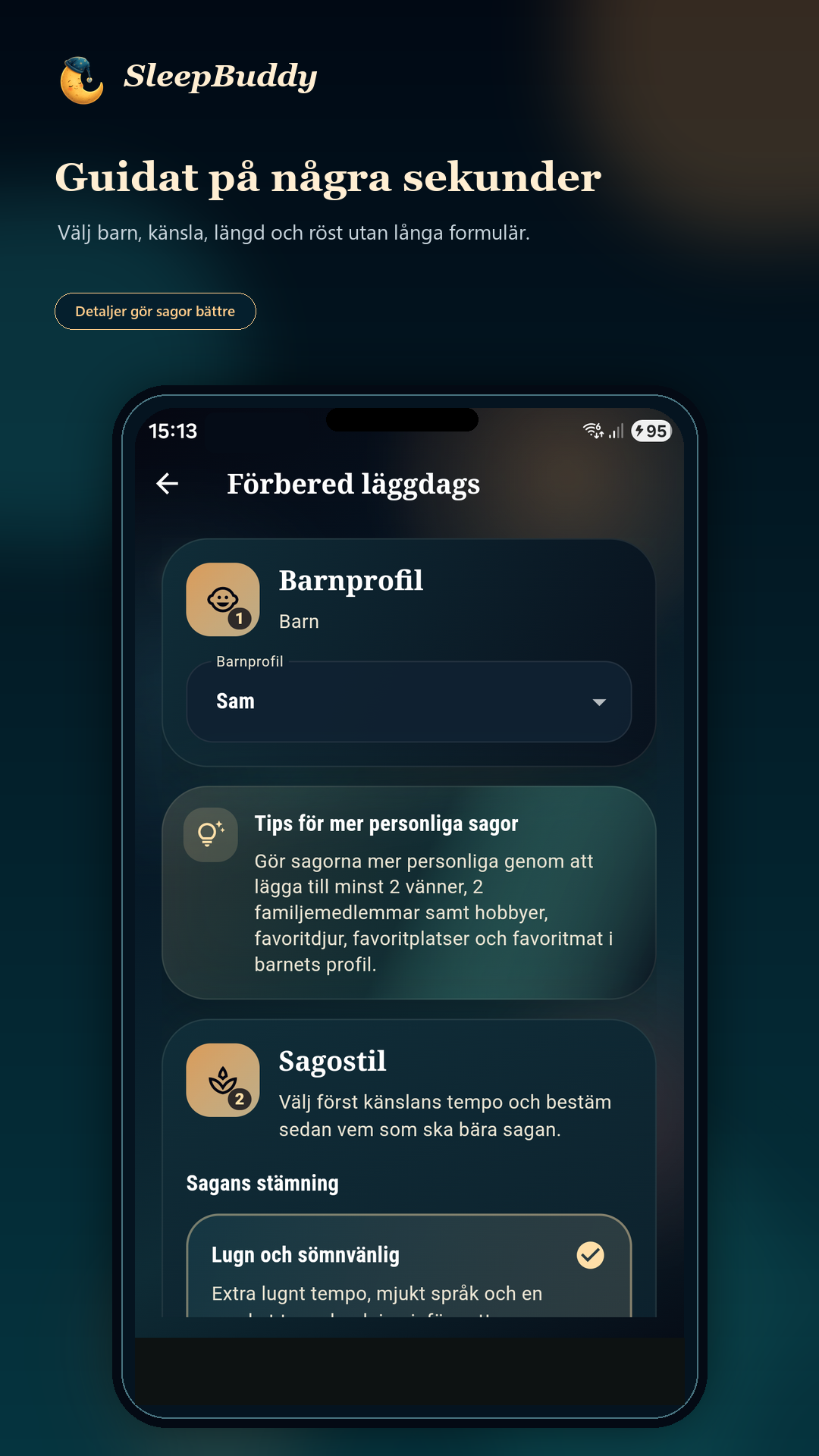 SleepBuddy composer screenshot