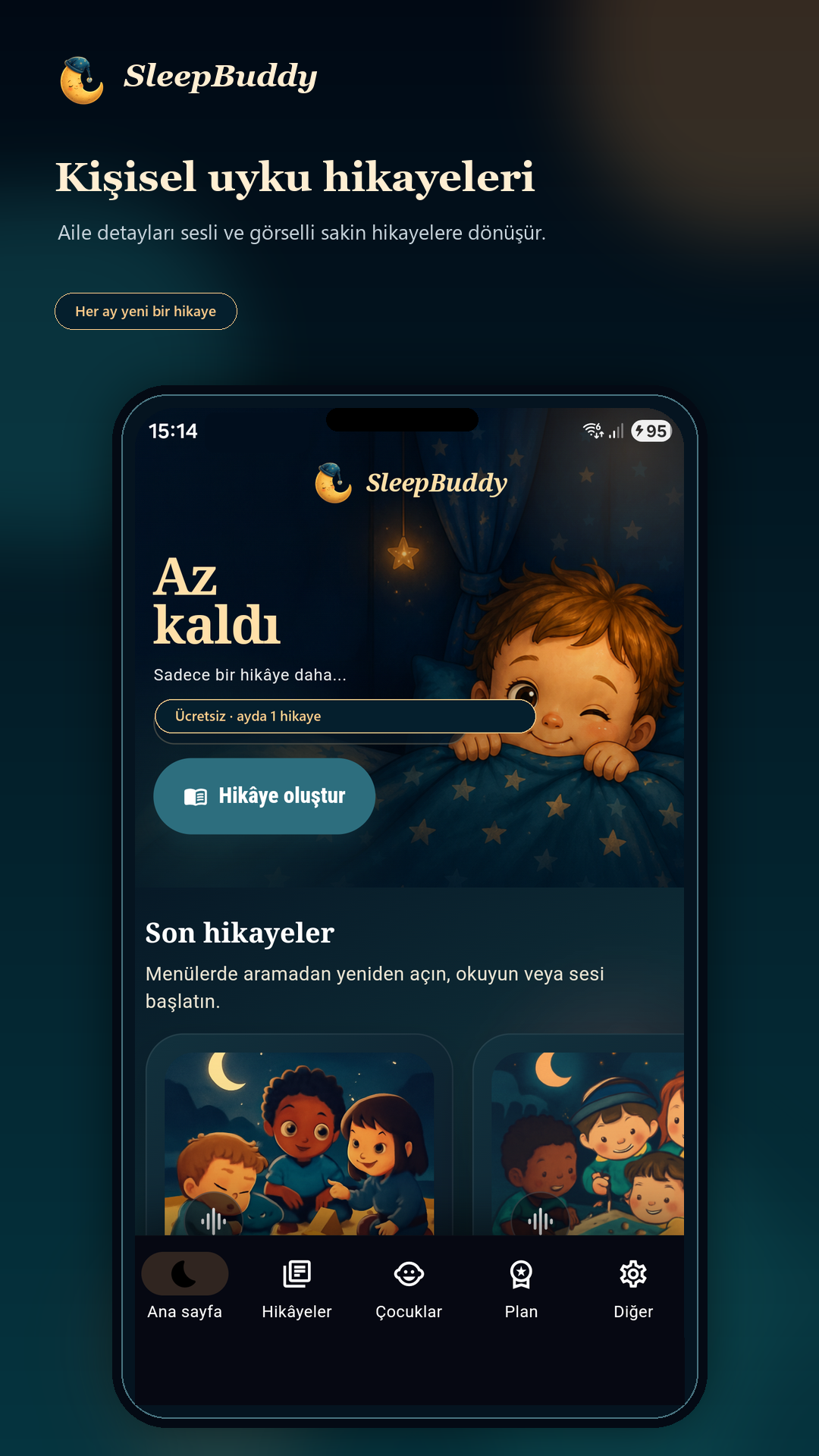 SleepBuddy app dashboard